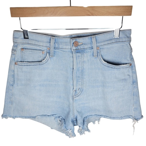 Mother The Scrapper Cut Off Fray Denim Shorts Size 26...